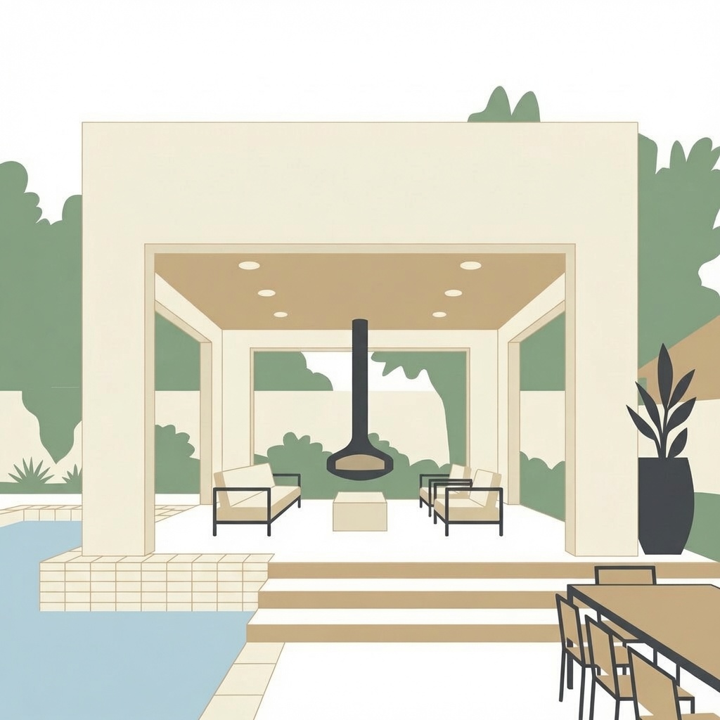 Outdoor living spaces and patios